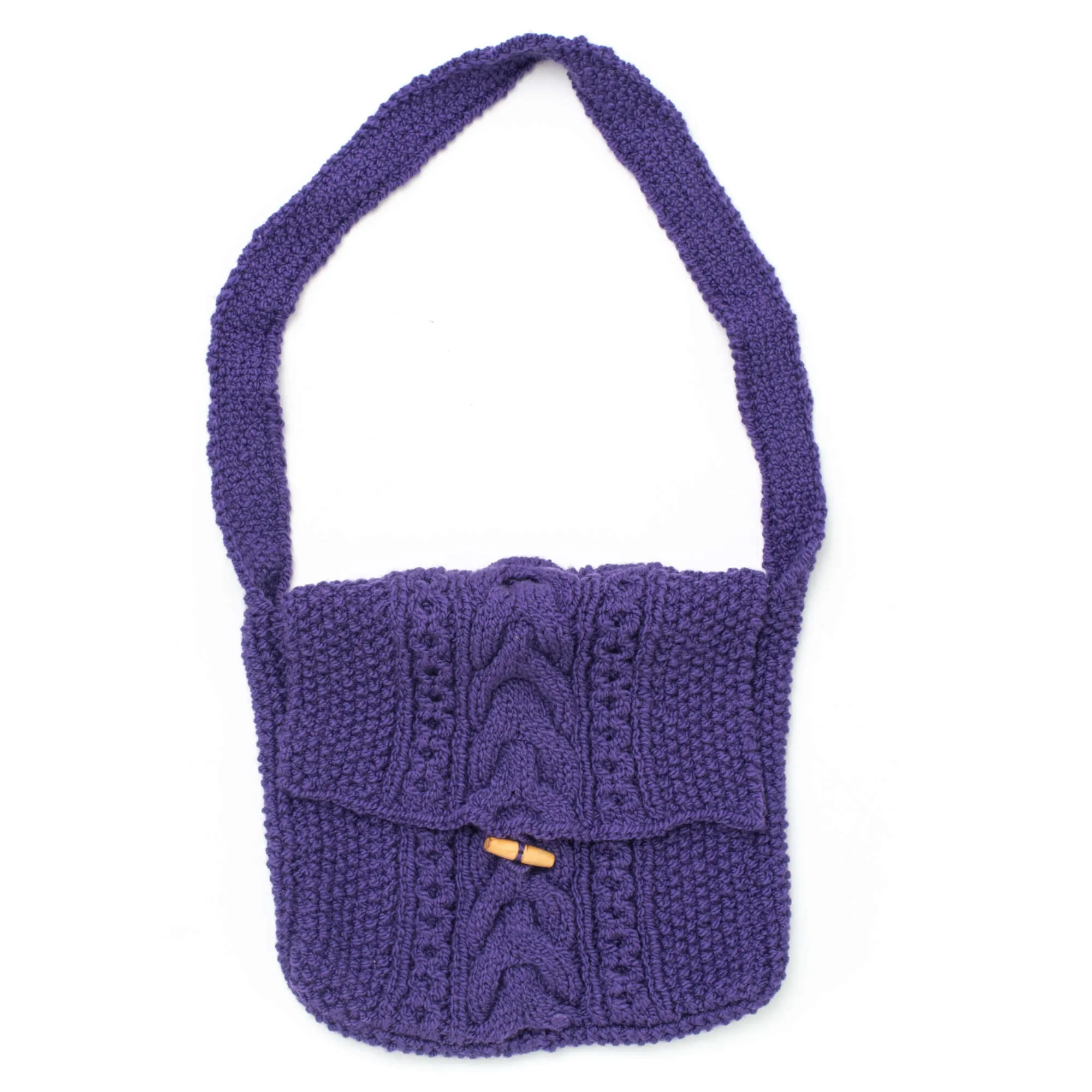 Patons Knit Seed Stitch And Cables Bag