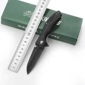 Promotion Cutter Black Aluminum Handle Folding Camping Knife With Nylon Bag Packing Tactical Pocket Knife Edc Gadget