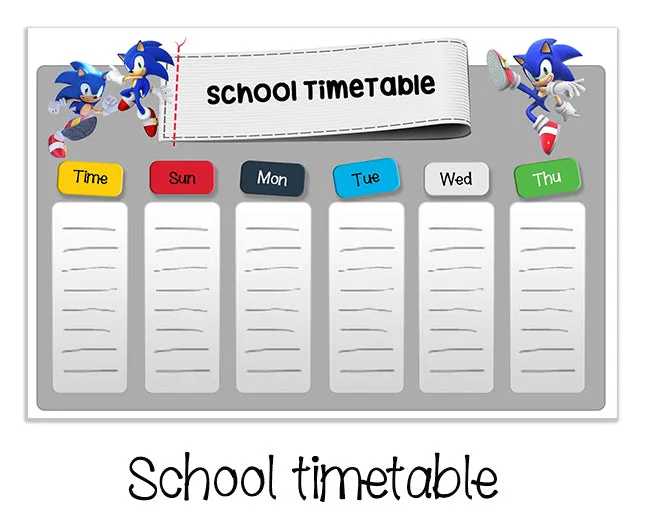 ""Sonic" School labels packs