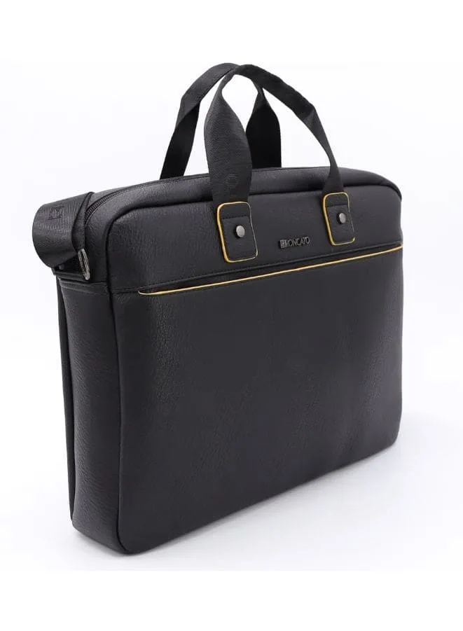 R Roncato Sophisticated and Timeless: Pure Leather Laptop Bag for Men and Women