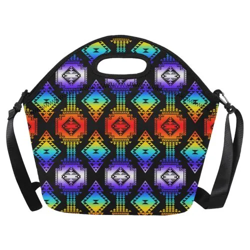 Rainbow Gathering Neoprene Lunch Bag/Large