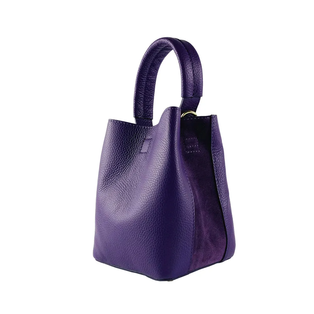 RB1006Y | Women's Bucket Bag with Shoulder Bag in Genuine Leather