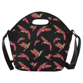 Red Swift Colourful Black Neoprene Lunch Bag/Large