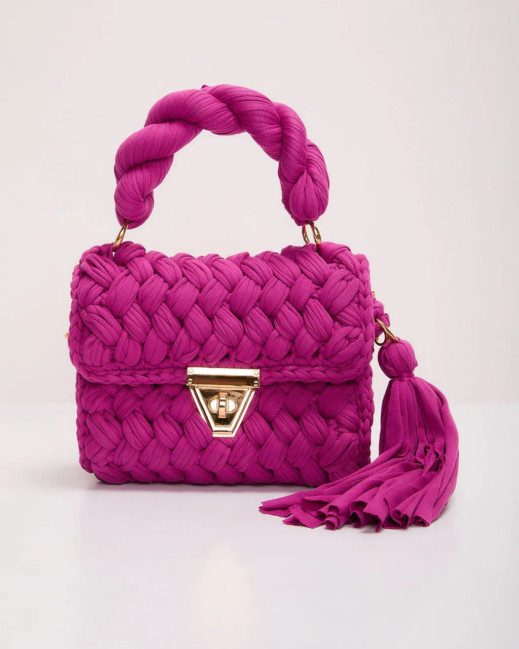 Resort Only Braided Top Handle Bag