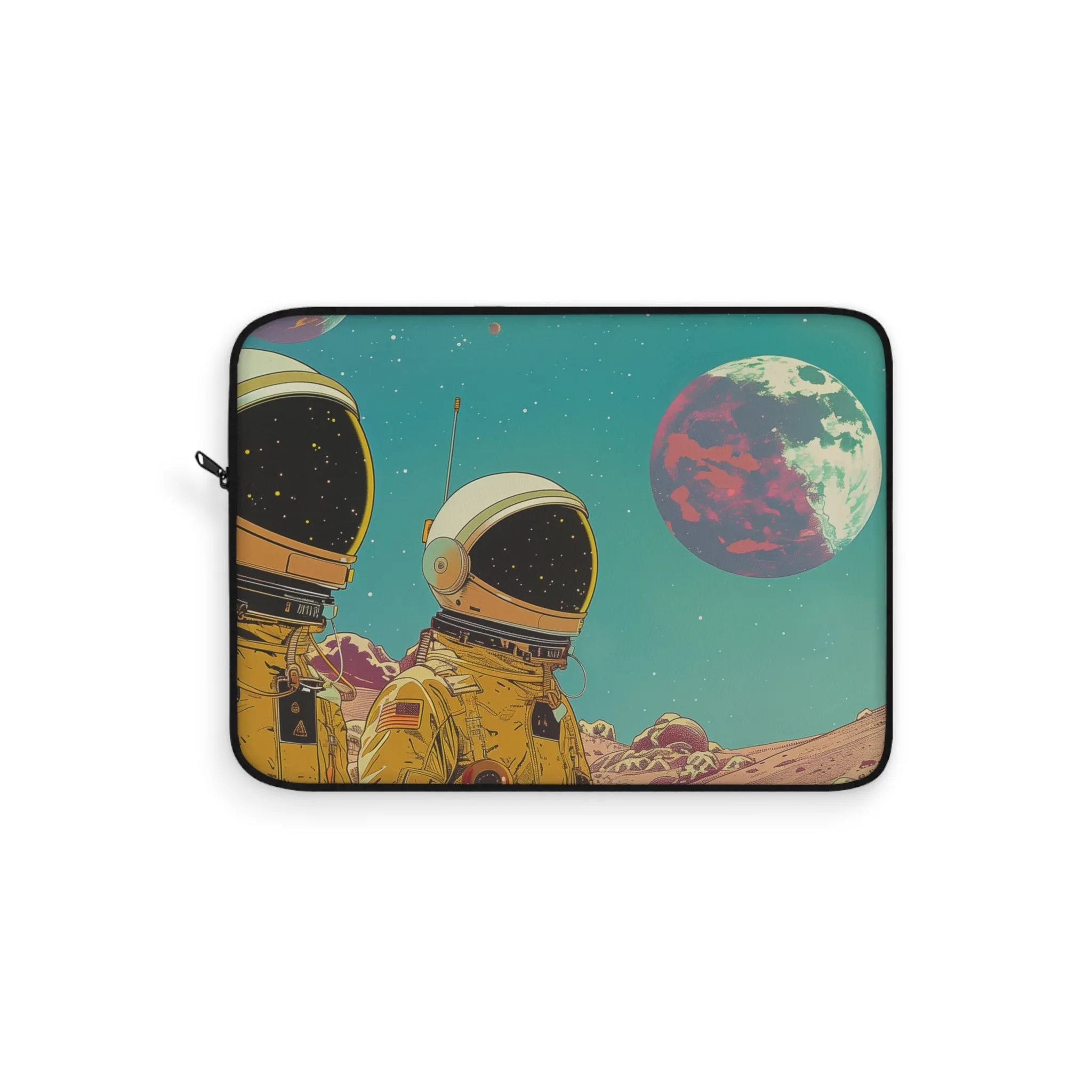 Retro Astronauts in Space Laptop Sleeve