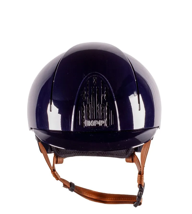 Riding Helmet Smart Polish with Beige Chin Strap