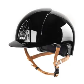 Riding Helmet Smart Polish with Beige Chin Strap