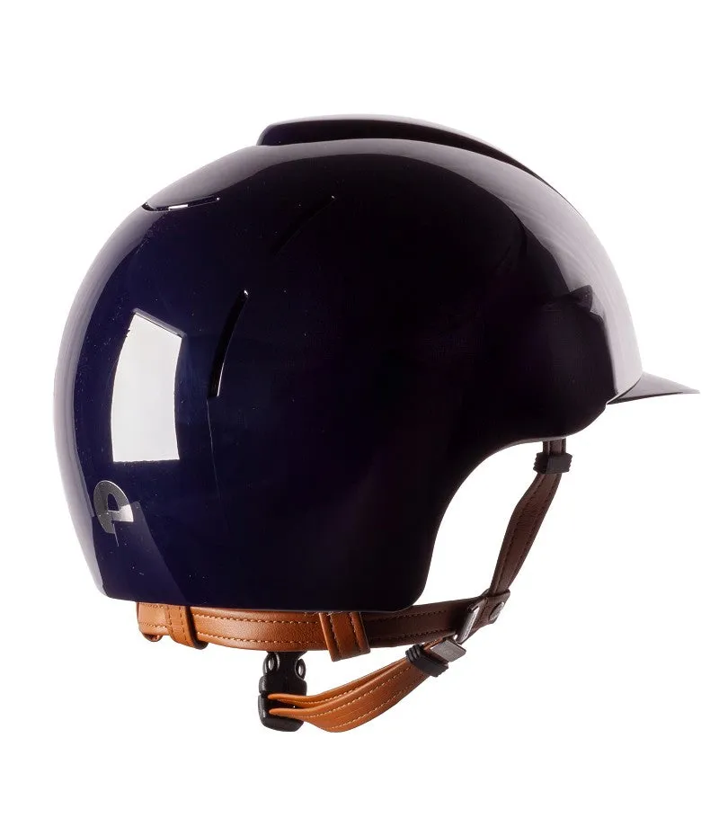 Riding Helmet Smart Polish with Beige Chin Strap