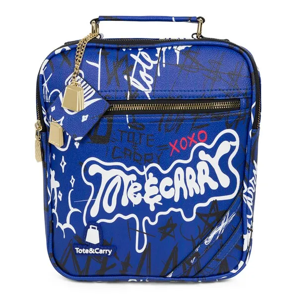 Royal Blue Graffiti Mini Messenger