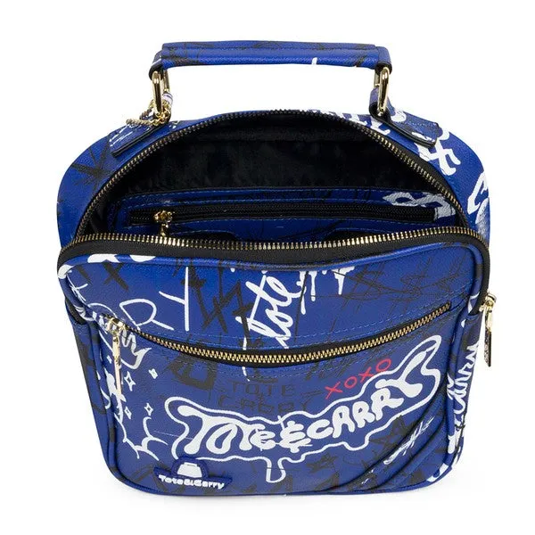 Royal Blue Graffiti Mini Messenger