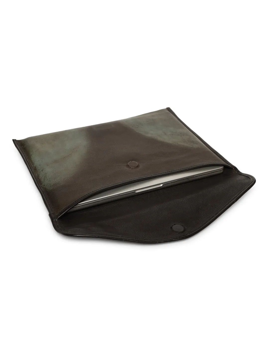 SleekSkin: Olive Genuine Leather Laptop Sleeves