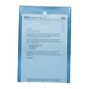 Solo Document Bag With Velcro Closure Transparent Blue A4 CH 109