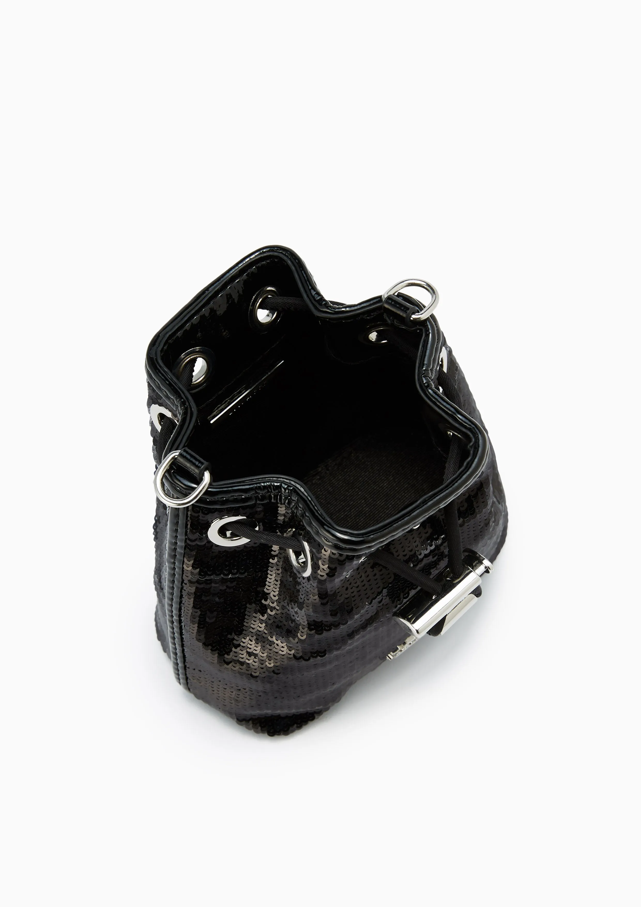 Sparkle Mini  Bucket Bag - Black