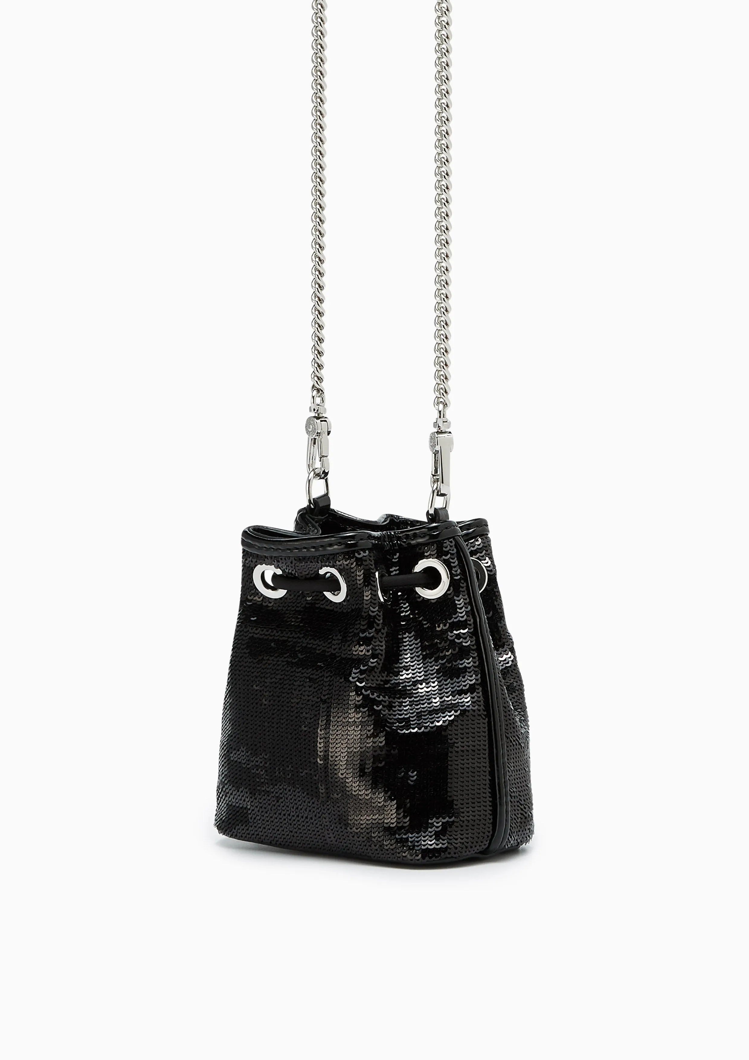 Sparkle Mini  Bucket Bag - Black