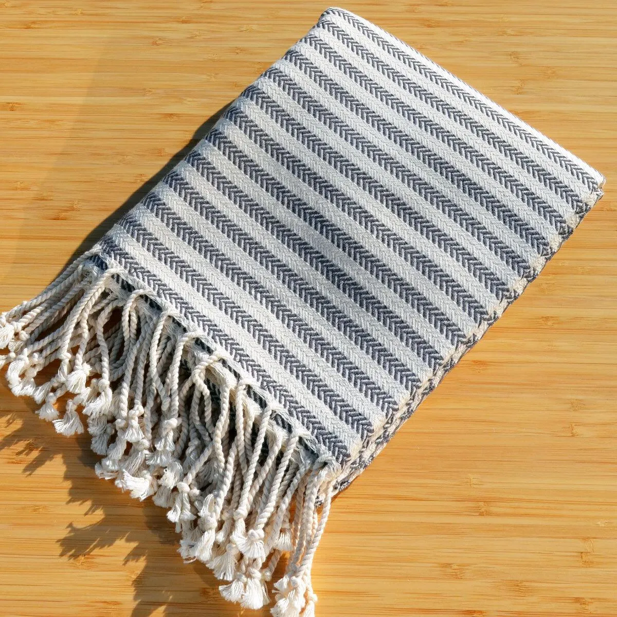 Stripes Grey Hand Towel