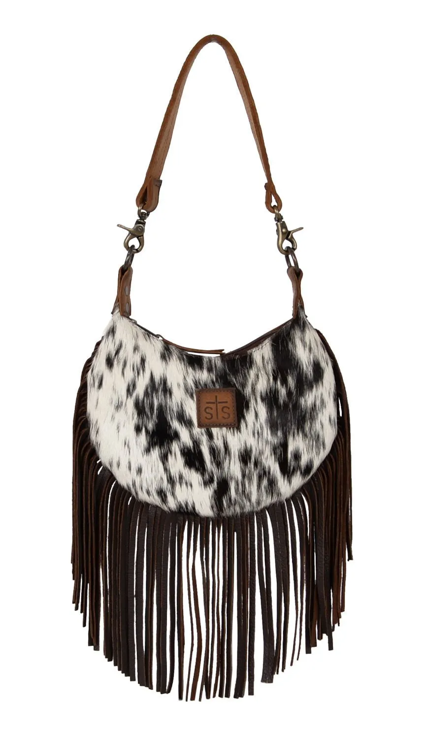 STS Ranchwear Womens Nellie Fringe Tornado/Cowhide Leather Handbag Bag