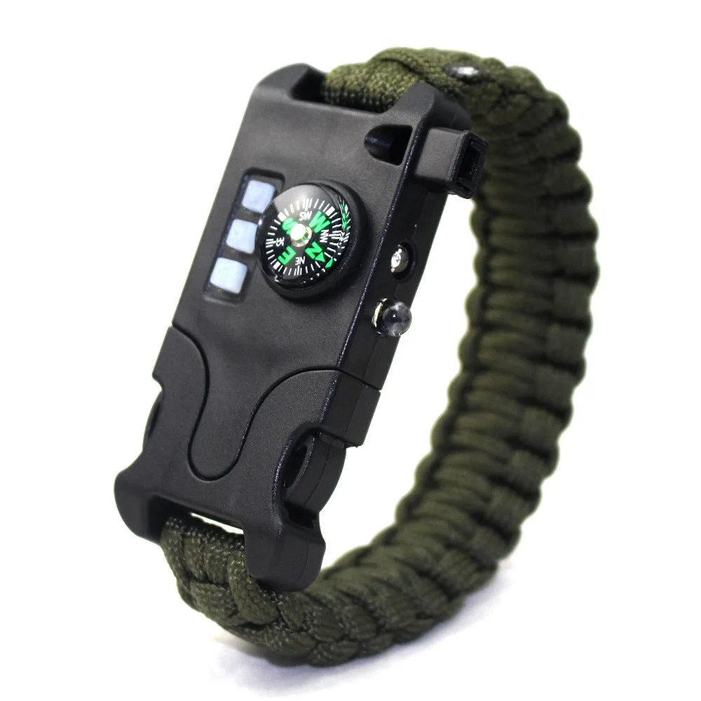 Survival Rechargeable Survival Wirst with LED Flashlight,Compass