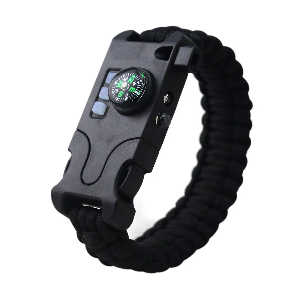 Survival Rechargeable Survival Wirst with LED Flashlight,Compass