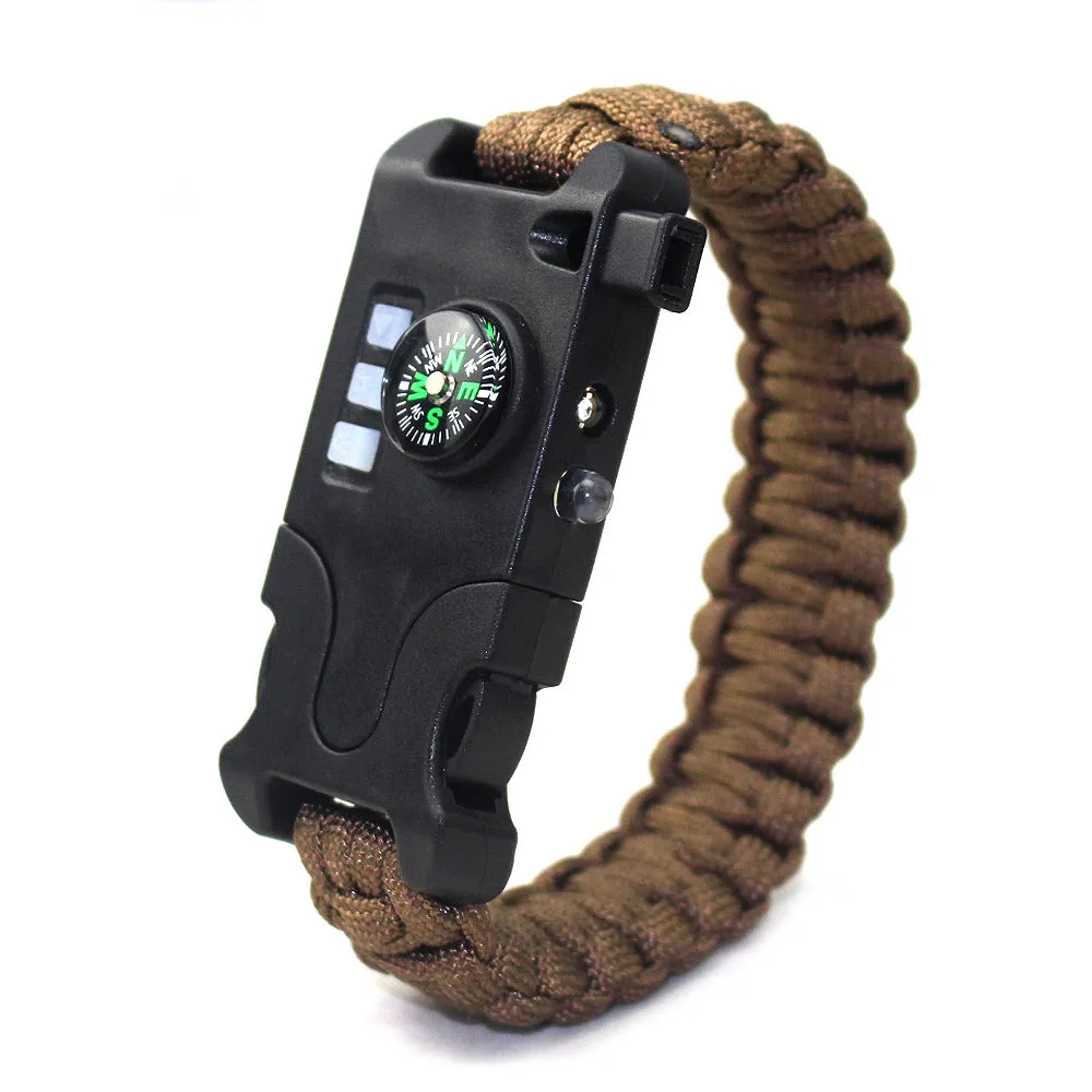 Survival Rechargeable Survival Wirst with LED Flashlight,Compass