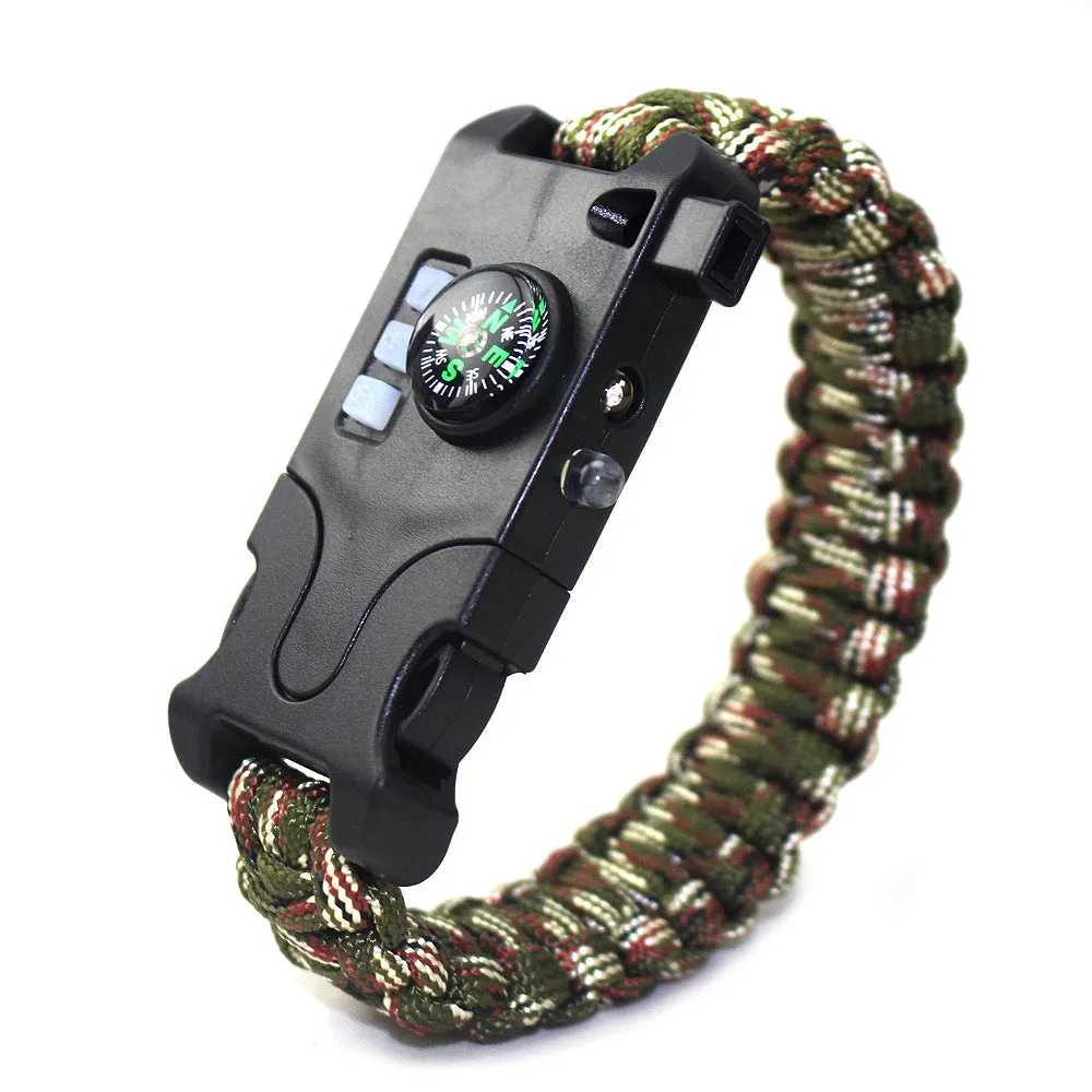 Survival Rechargeable Survival Wirst with LED Flashlight,Compass