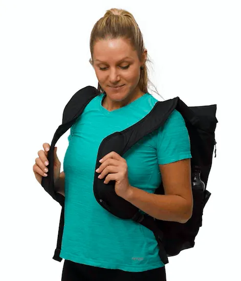 Swedish Posture Unisex Posture Vertical Backpack - Posture Correcting Backpack, Black