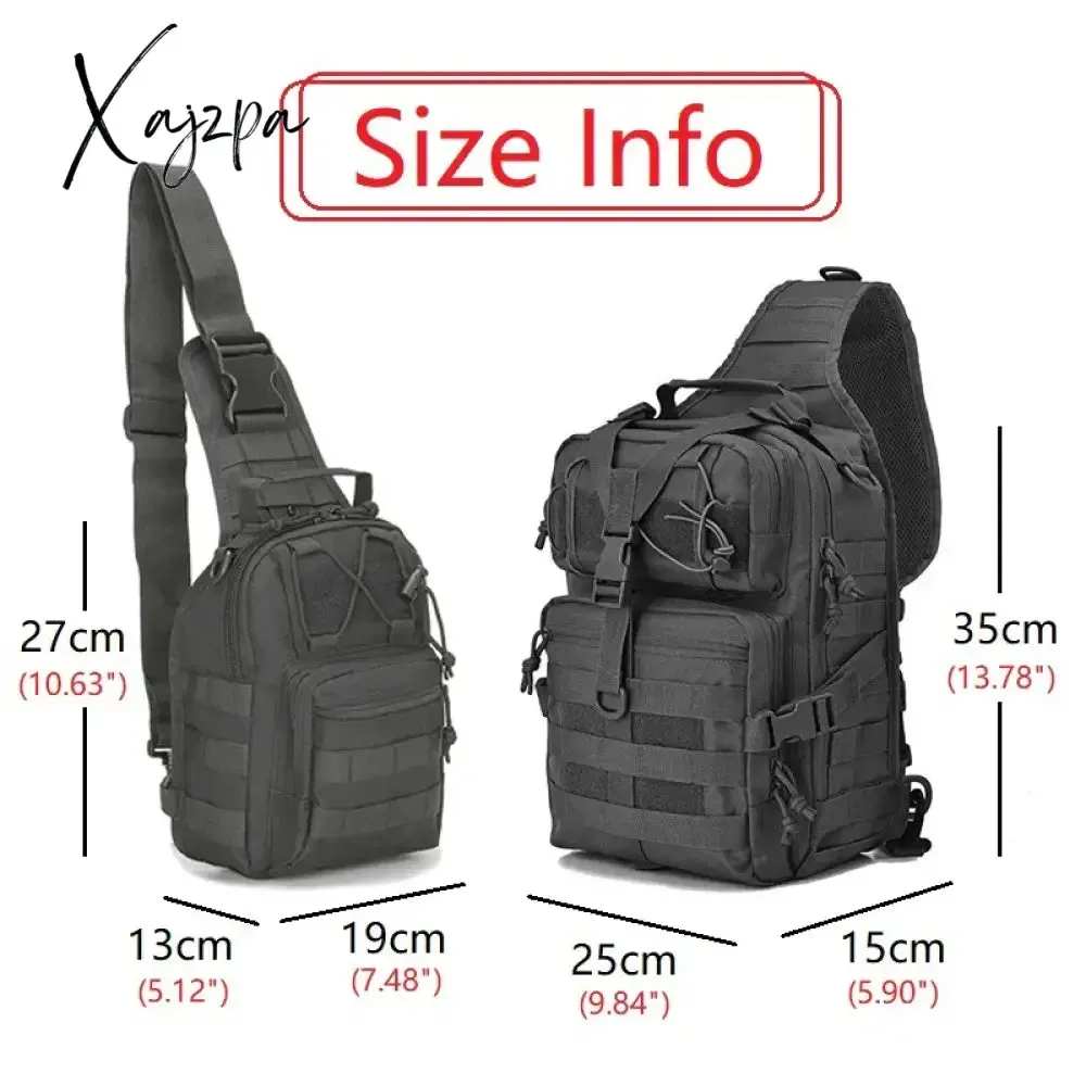 Tactical  Men's Sling Chest Bag Military Cross Body Shoulder Side Bag for Men 20L Outdoor Camping Backpack Trekking Chest Bag