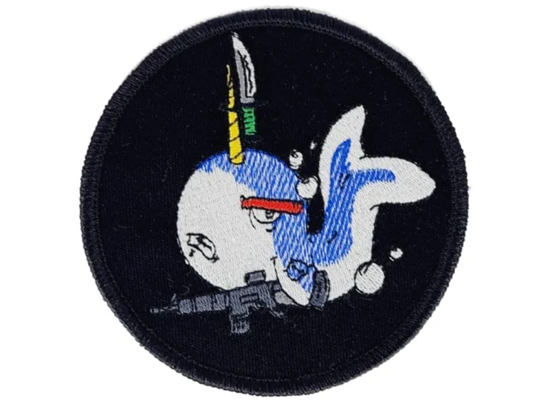 Tactical Narwhal - 4 inch Patch art by Adam Syartov