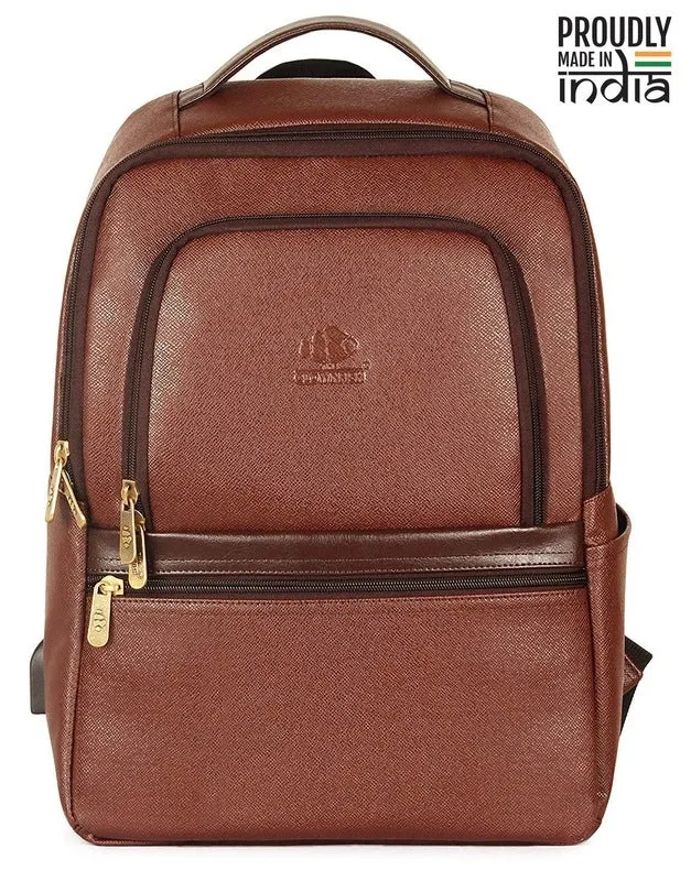 THE CLOWNFISH 25 Ltrs Brown Laptop Backpack (TCFBPFL-R156BR3)