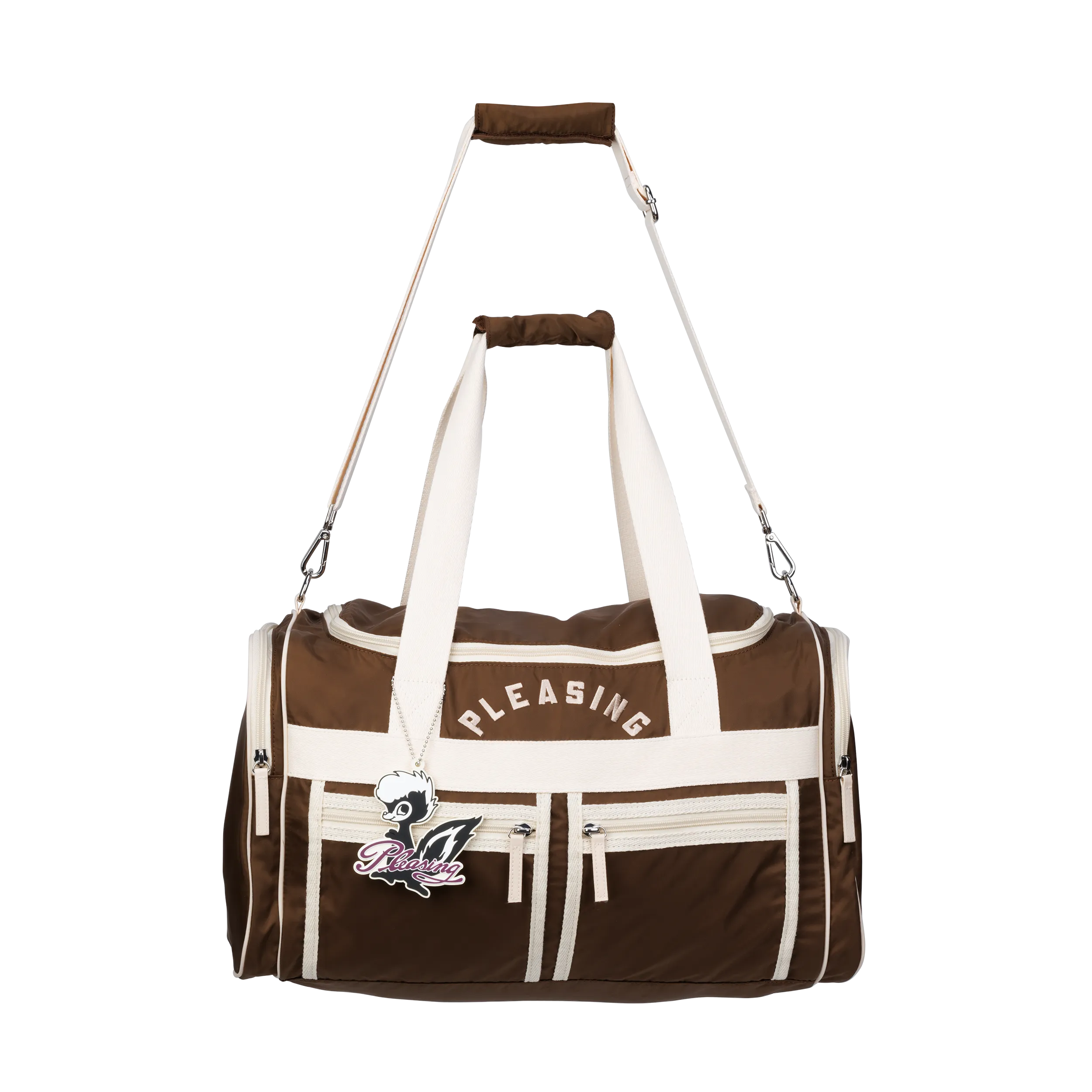 The Pleasing Pocketed Sports Bag in Brown