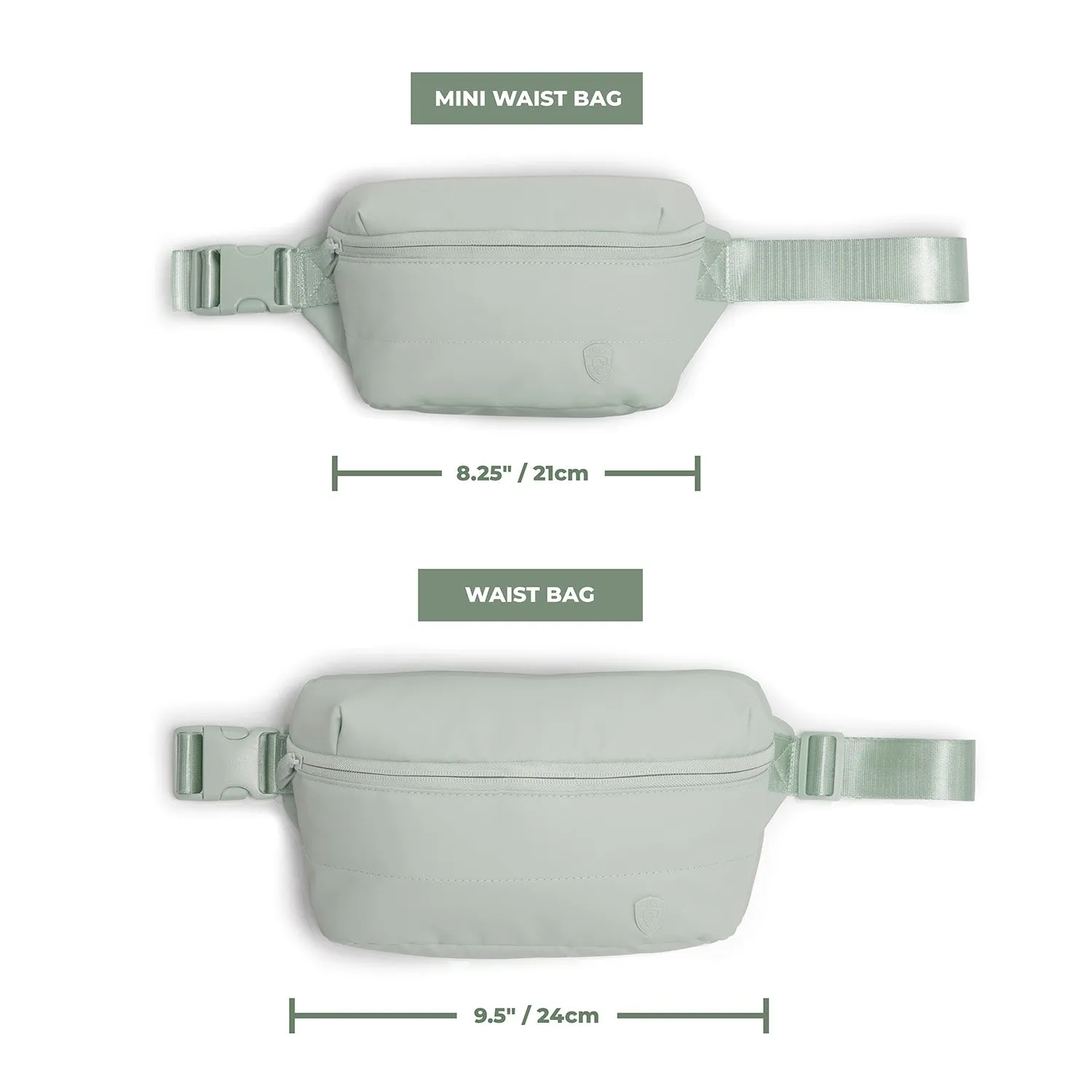 The Puffer Mini Waist Bag - Sage Green