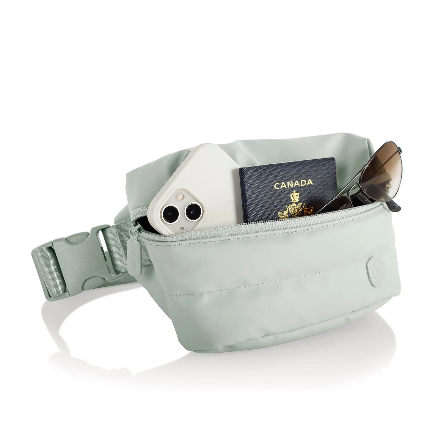 The Puffer Mini Waist Bag - Sage Green