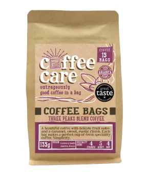 Three Peaks Blend Coffee Bags 15's