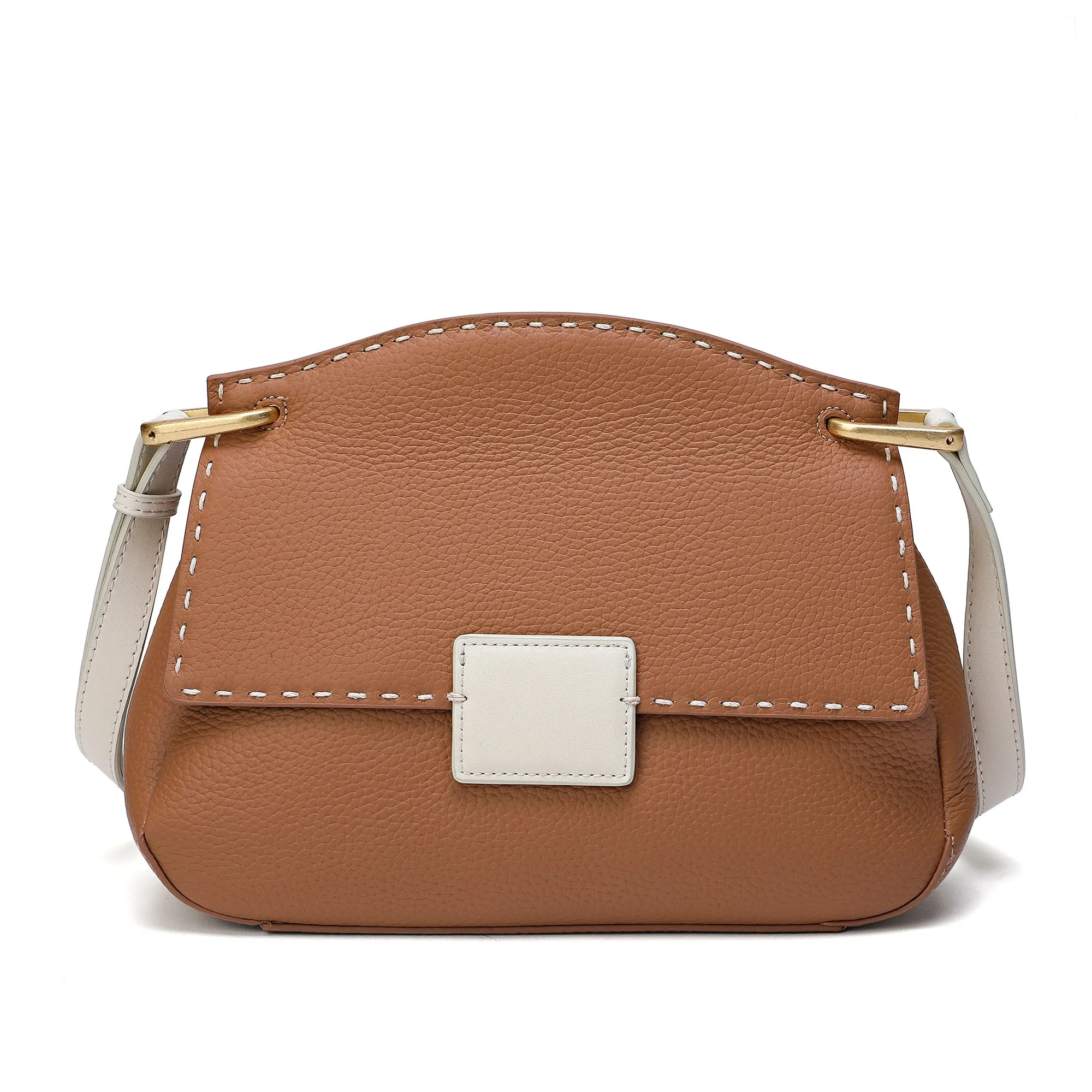 Tiffany & Fred Full-Grain Leather Messenger/Shoulder Bag