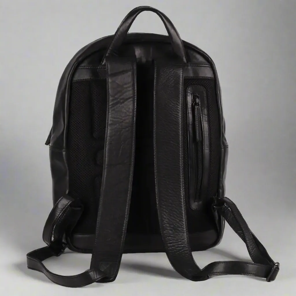 Two Strap Adjustable Leather Backpack