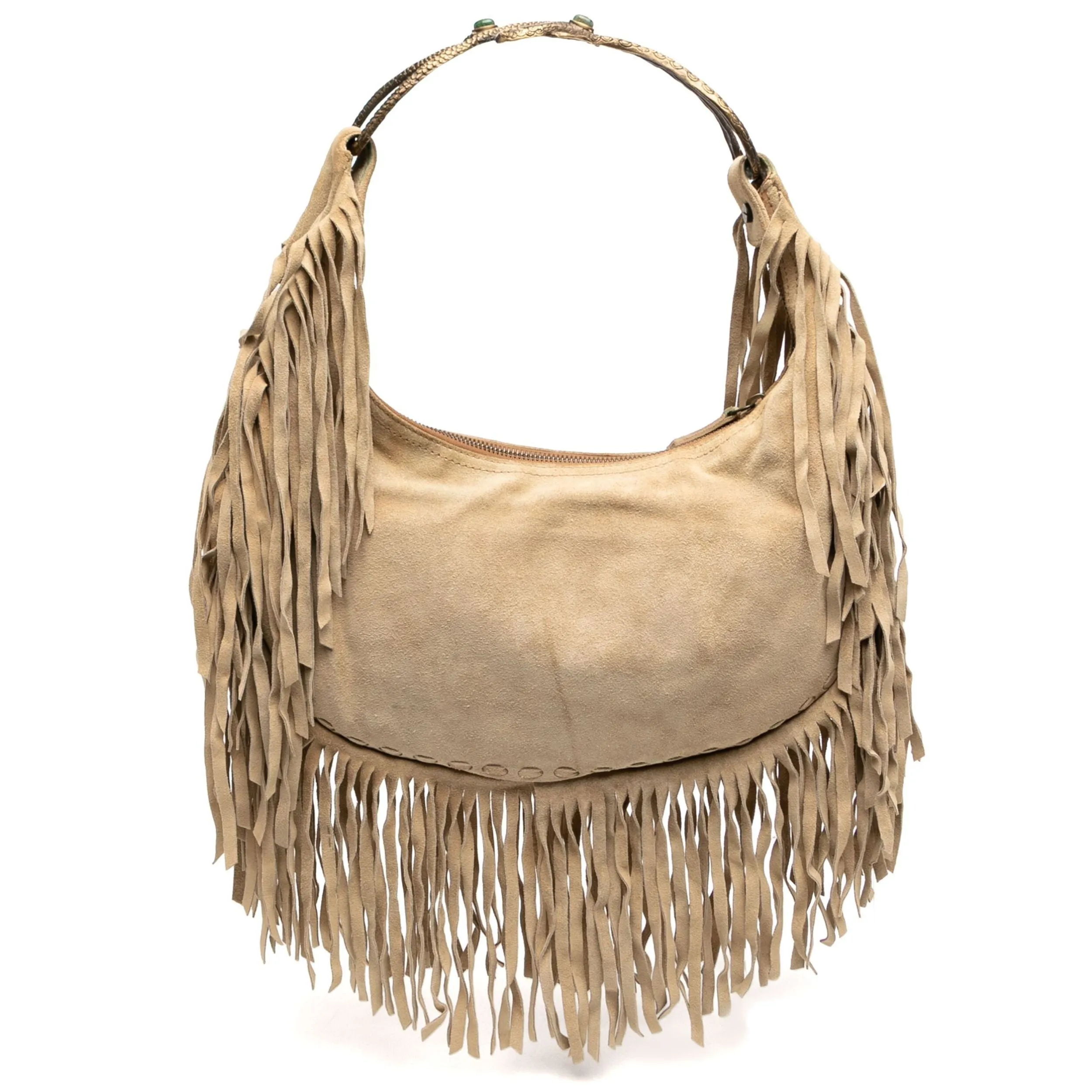 Valentino Suede Fringe Bag