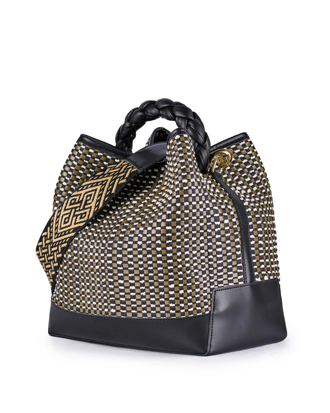 Viamailbag Coral Damier Brown Eco-Leather Bucket Bag