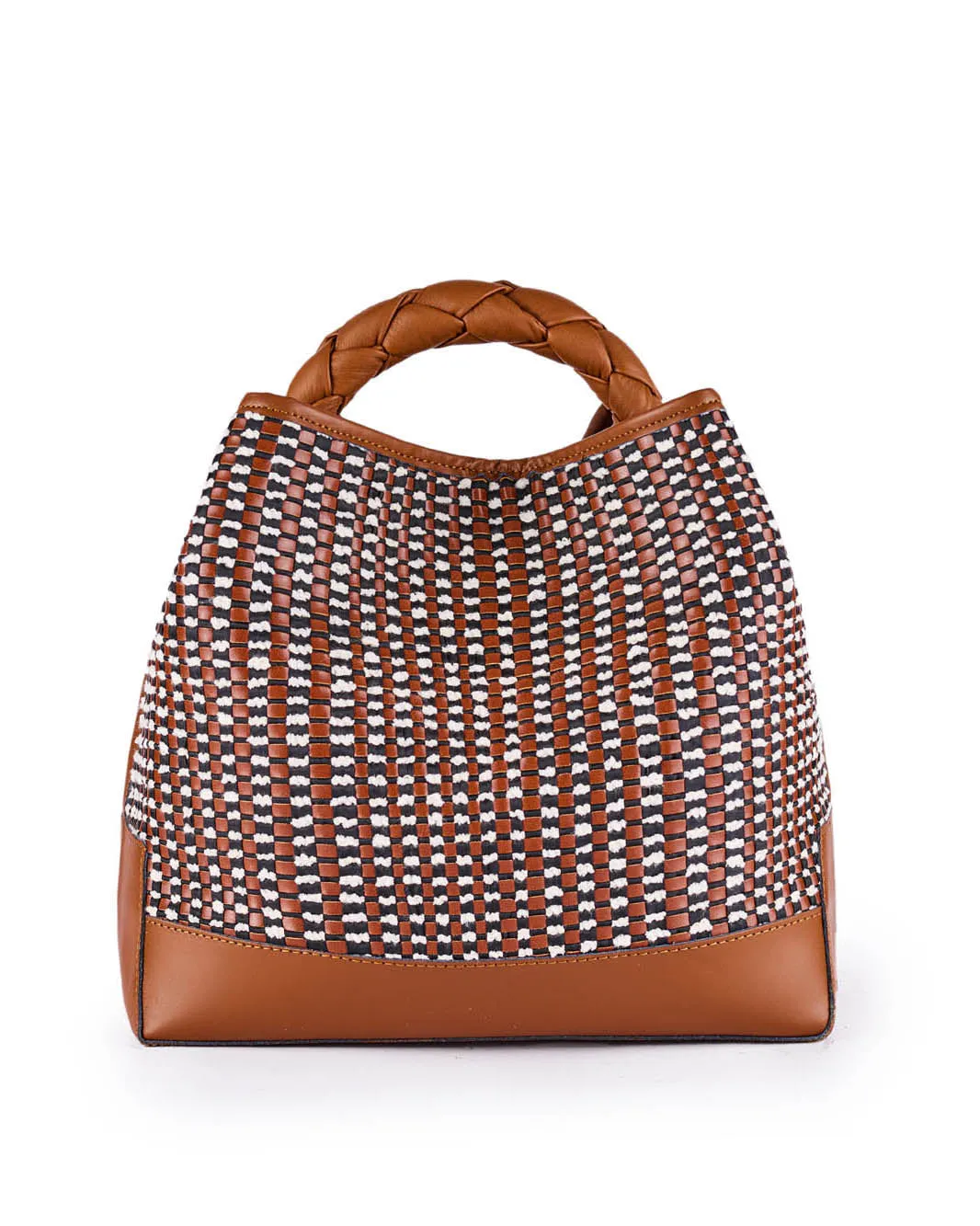 Viamailbag Coral Damier Brown Eco-Leather Bucket Bag