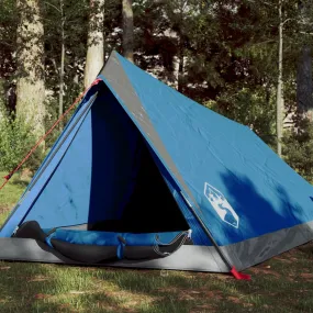 vidaXL Camping Tent 2-Person Blue Waterproof