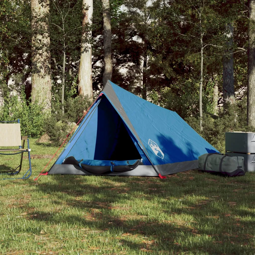 vidaXL Camping Tent 2-Person Blue Waterproof