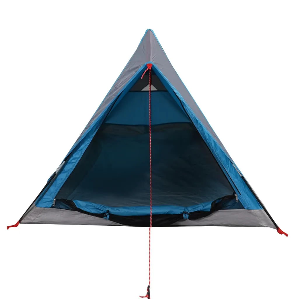 vidaXL Camping Tent 2-Person Blue Waterproof