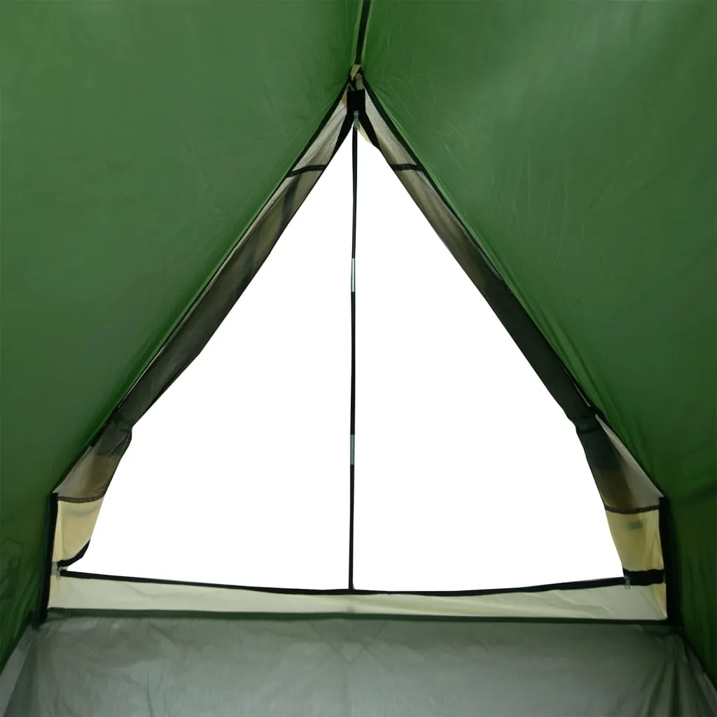 vidaXL Camping Tent A-Frame 2-Person Green Waterproof