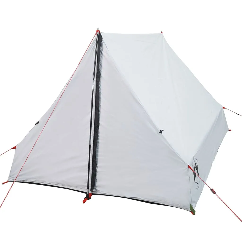 vidaXL Camping Tent A-Frame 2-Person White Blackout Fabric Waterproof