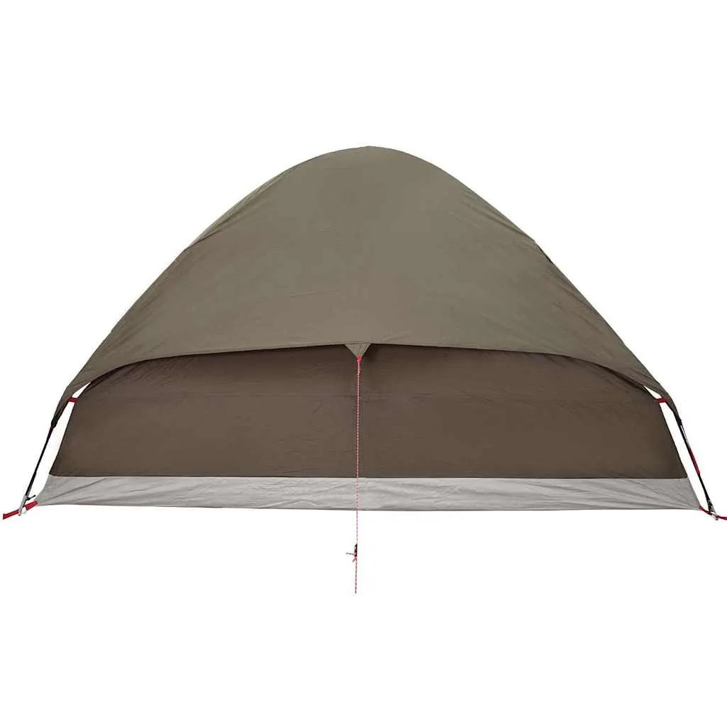 vidaXL Camping Tent Dome 4-Person Brown Waterproof