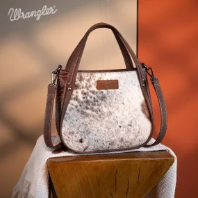 WG169-2022  Wrangler Genuine Hair-On Cowhide Tote/Crossbody -Coffee