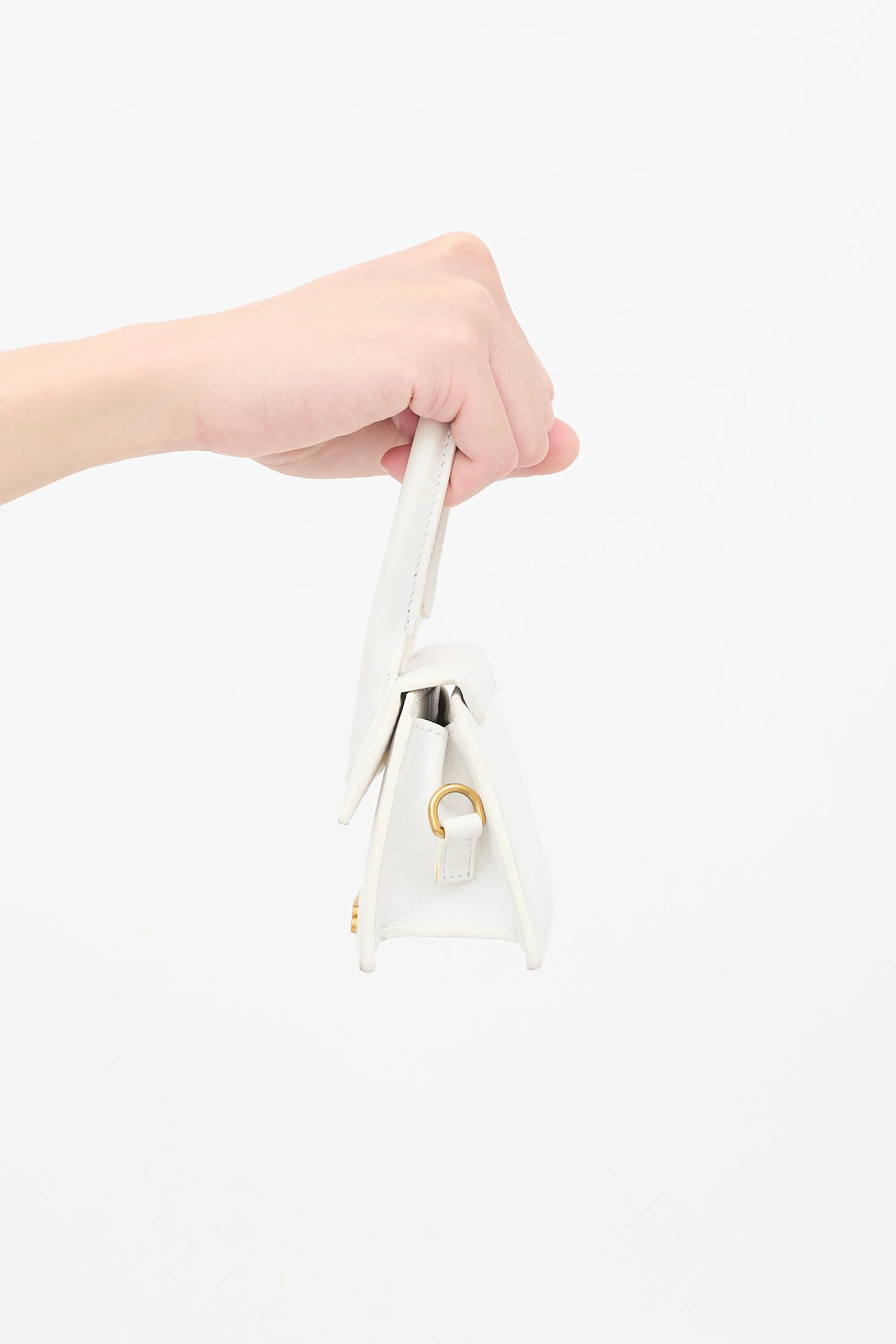 White Leather Le Chiquito Crossbody Bag