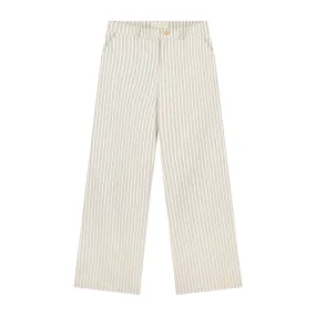 Wide Legged Trousers Cotton Stripe