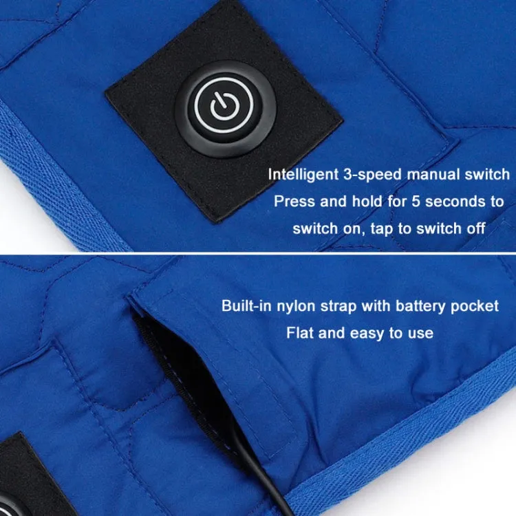 Winter USB Rechargeable Smart Seven Zone Heating  Anti-cold Sleeping Bag Pad(Black Gray)