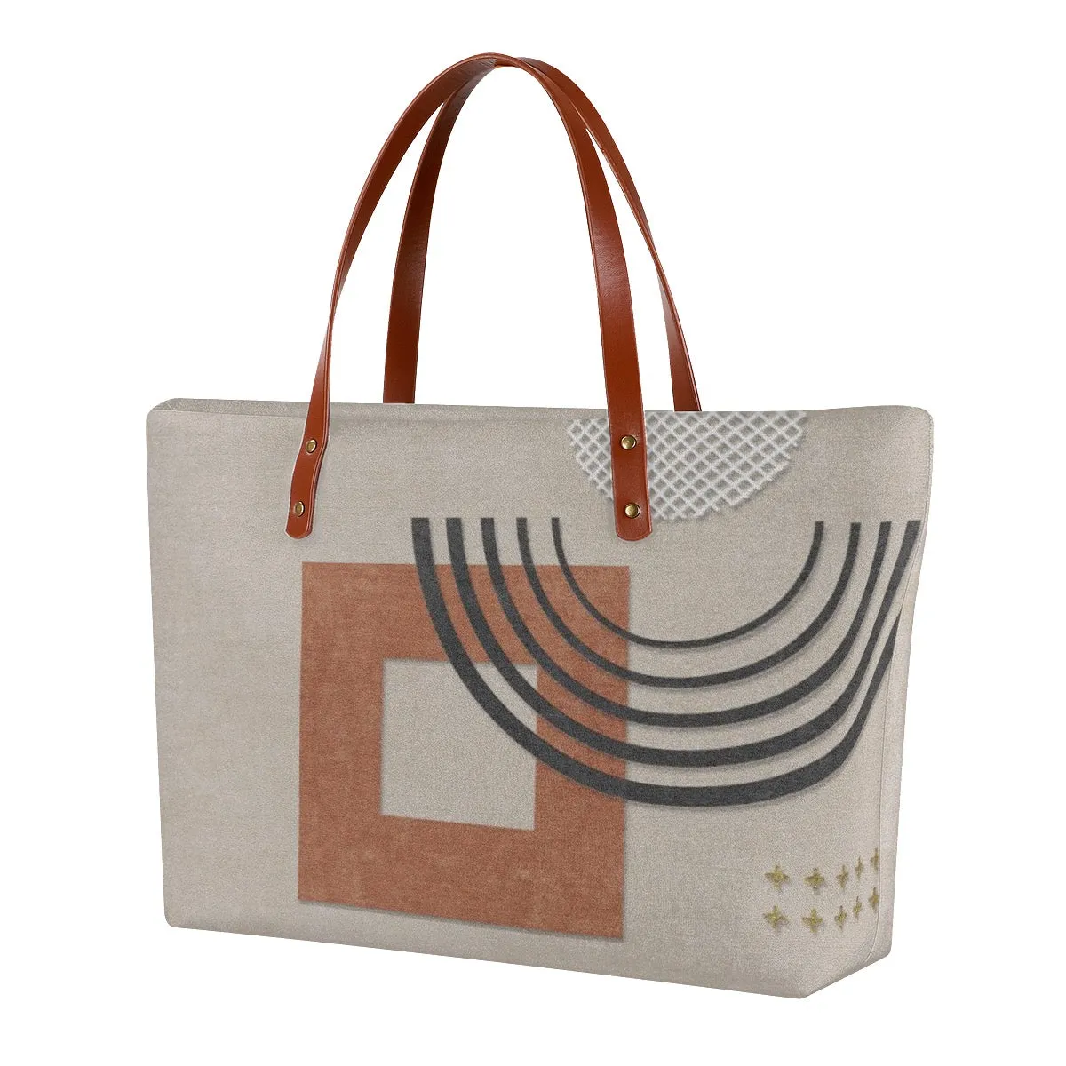 Women's Tote Bag | Diving Cloth129 beige, abstract, print