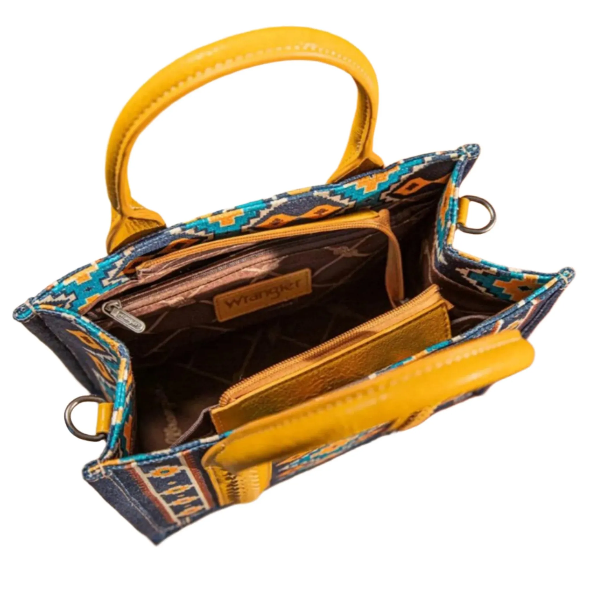 Wrangler Aztec Mustard Crossbody Tote