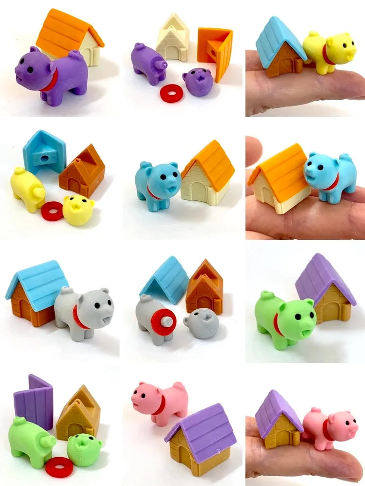 X 380291 IWAKO DOG HOUSE ERASERS-DISCONTINUED